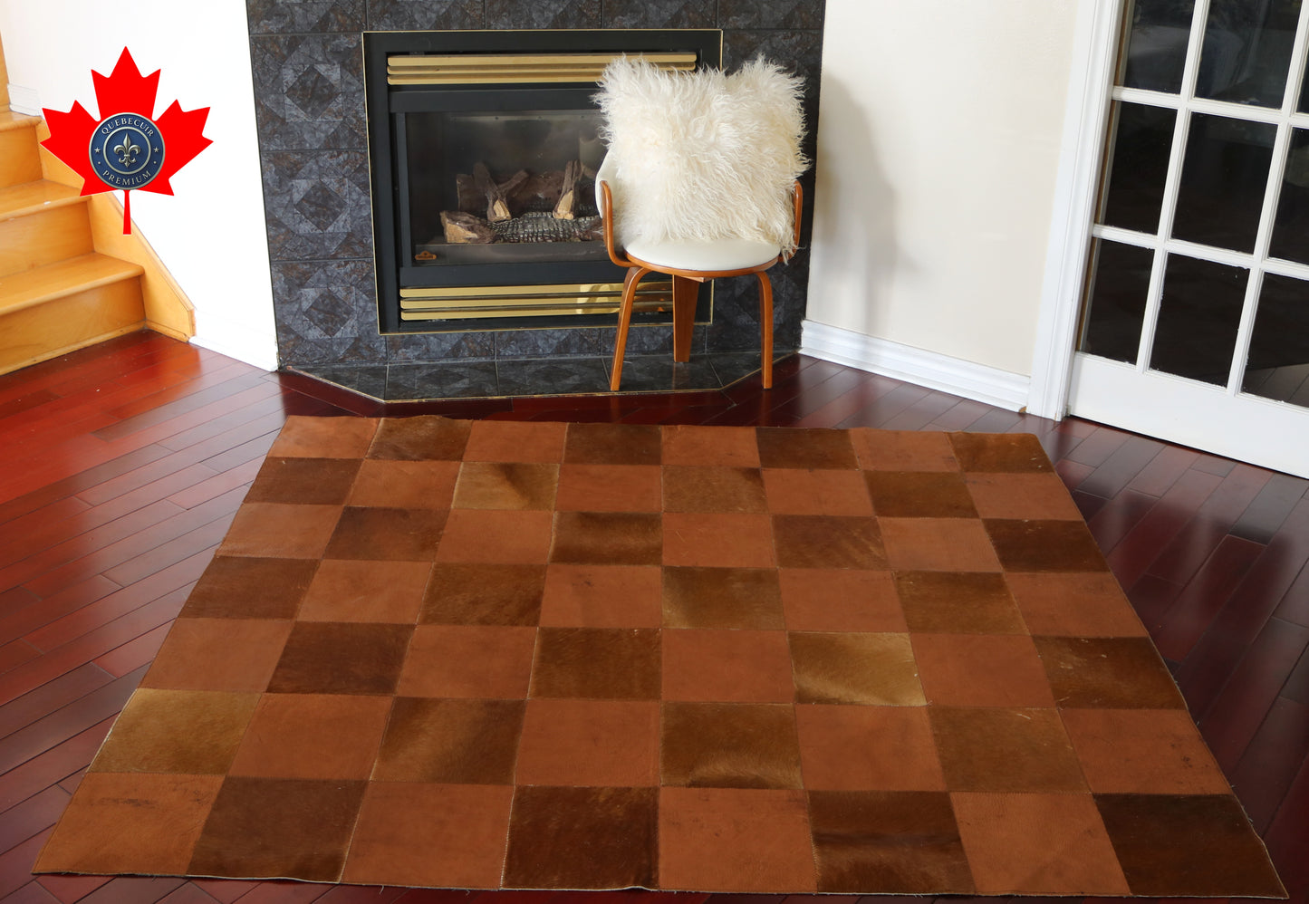 99409 Cowhide rug Patchwork Collection Quebecuir Premium