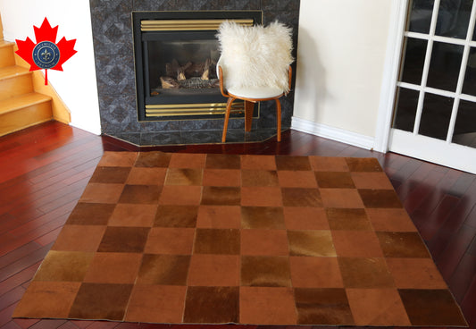 99409 Cowhide rug Patchwork Collection Quebecuir Premium
