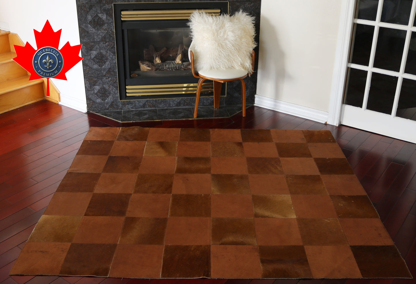 99409 Cowhide rug Patchwork Collection Quebecuir Premium