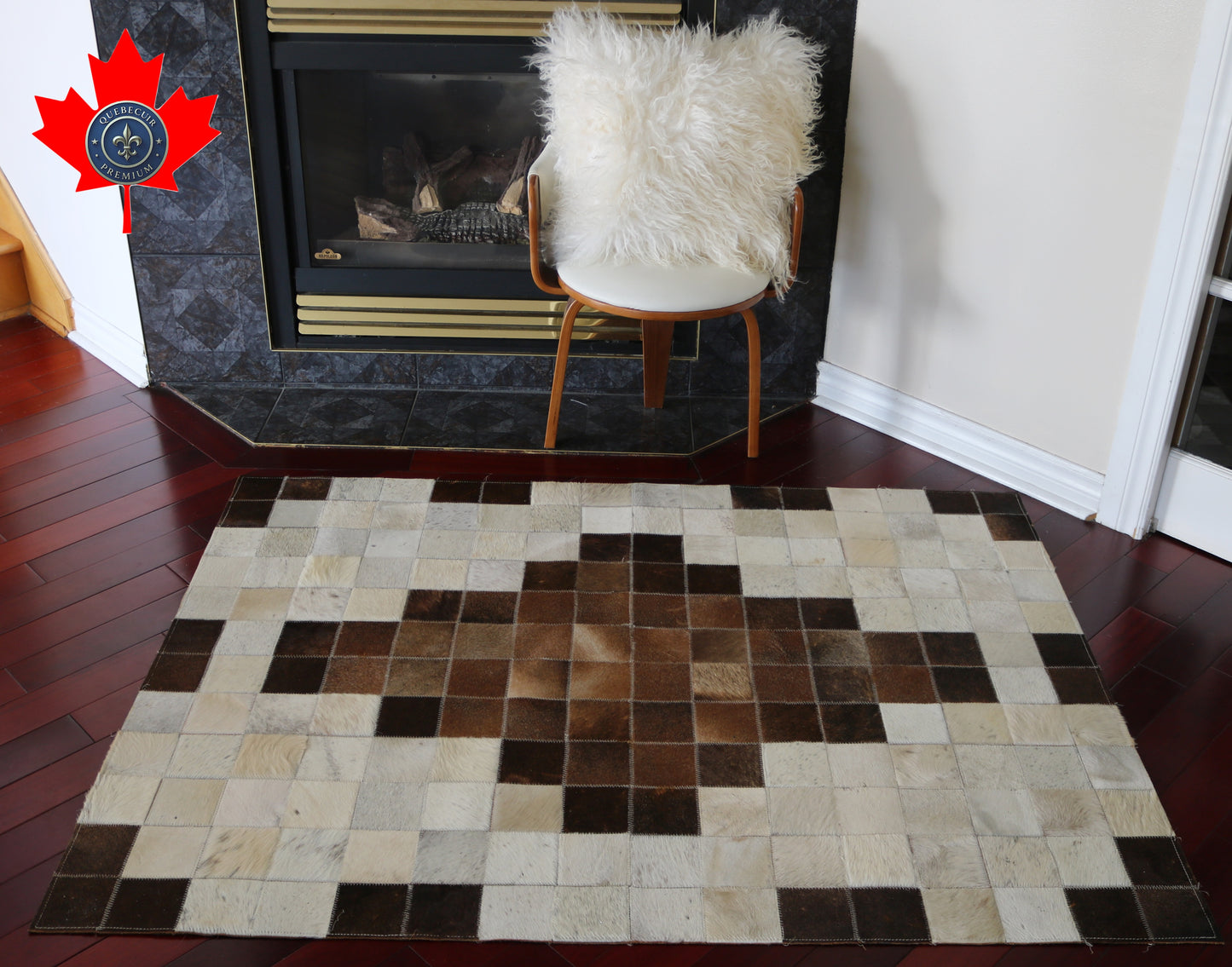 99411 Cowhide rug Patchwork Collection Quebecuir Premium
