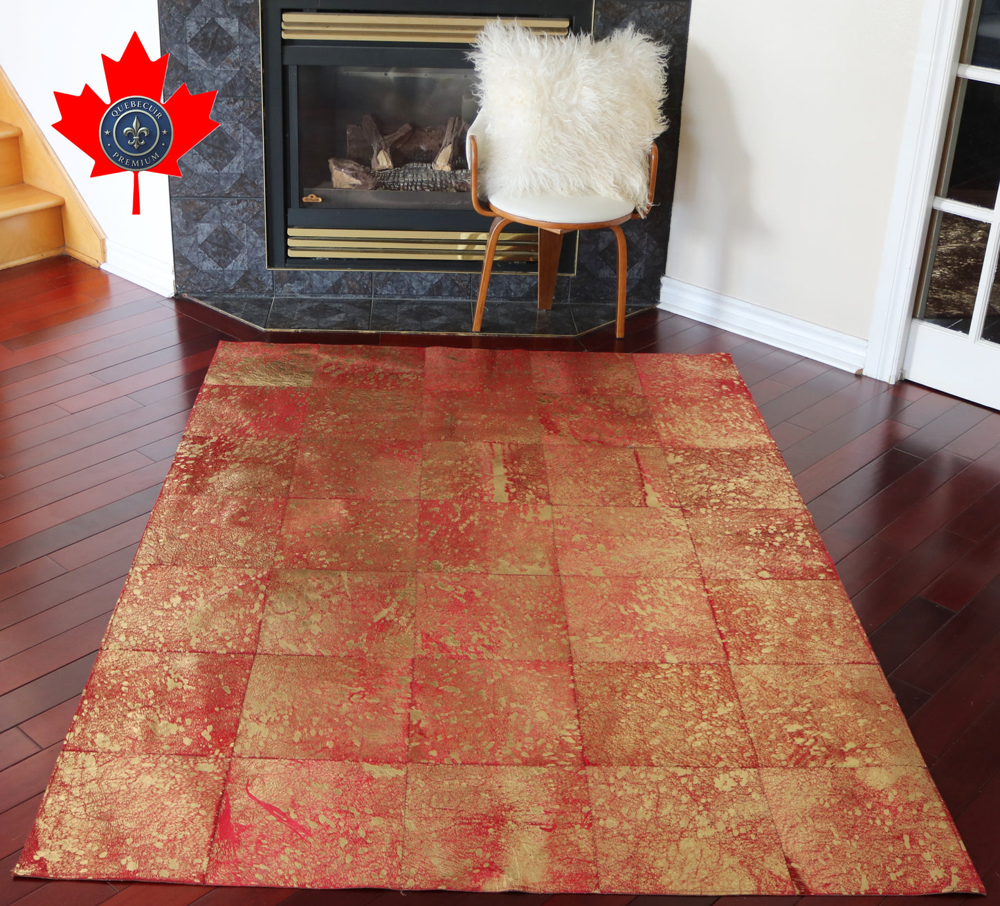 99412 Cowhide rug Patchwork Collection Quebecuir Premium