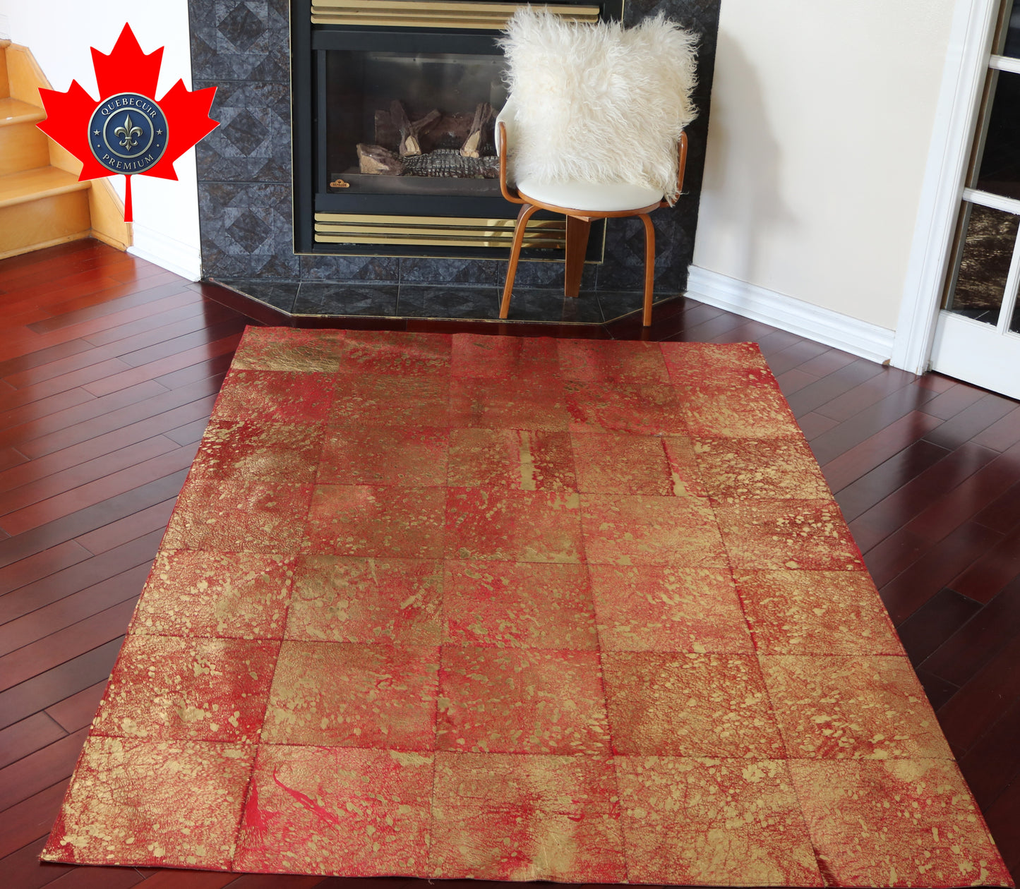 99412 Cowhide rug Patchwork Collection Quebecuir Premium