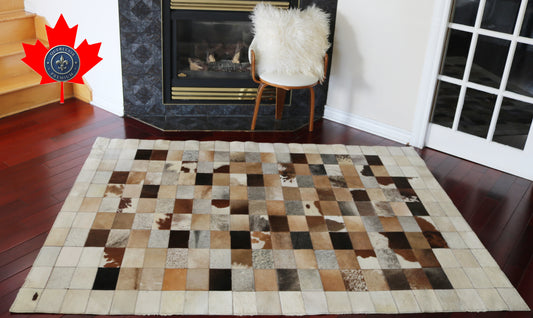 99413 Cowhide rug Patchwork Collection Quebecuir Premium