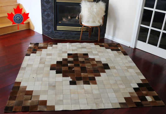 99415 Cowhide rug Patchwork Collection Quebecuir Premium