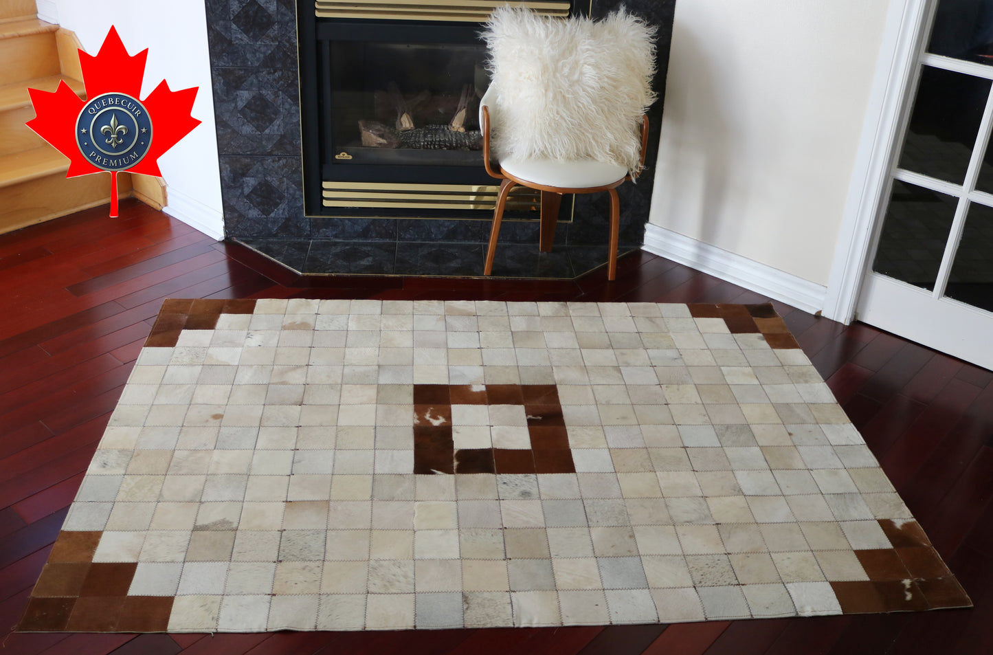 99416 Cowhide rug Patchwork Collection Quebecuir Premium