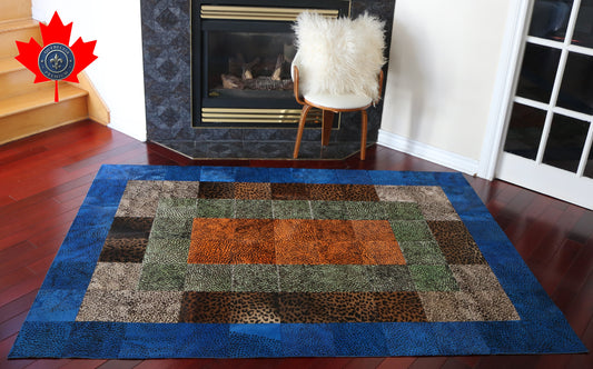 99417 Cowhide rug Patchwork Collection Quebecuir Premium