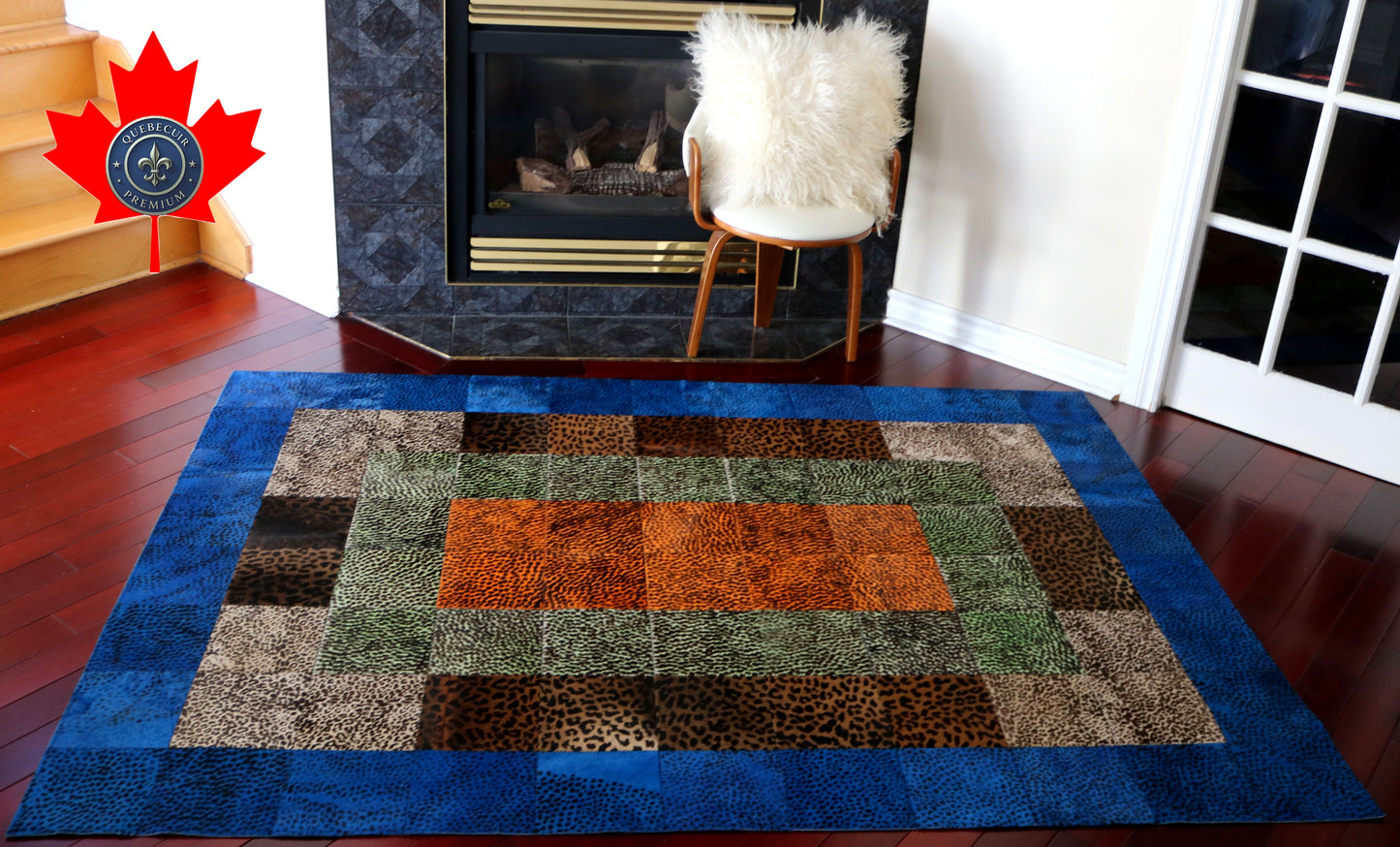 99417 Cowhide rug Patchwork Collection Quebecuir Premium