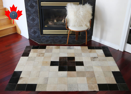 99418 Cowhide rug Patchwork Collection Quebecuir Premium