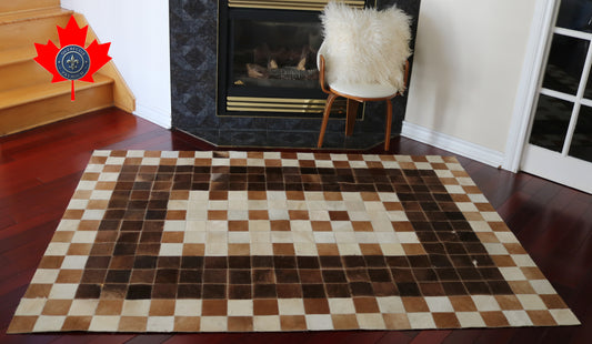 99421 Cowhide rug Patchwork Collection Quebecuir Premium