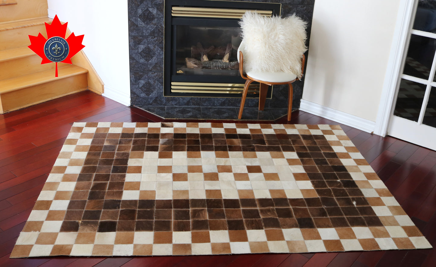 99421 Cowhide rug Patchwork Collection Quebecuir Premium