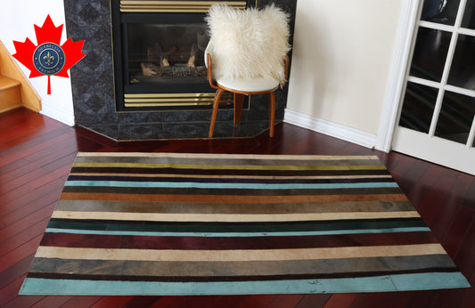 99422 Cowhide rug Patchwork Collection Quebecuir Premium