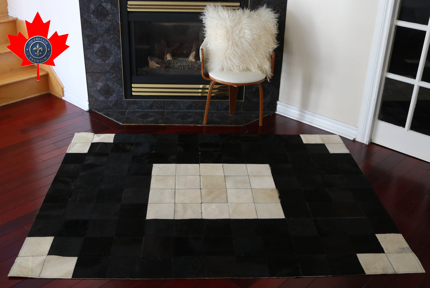 99423 Cowhide rug Patchwork Collection Quebecuir Premium