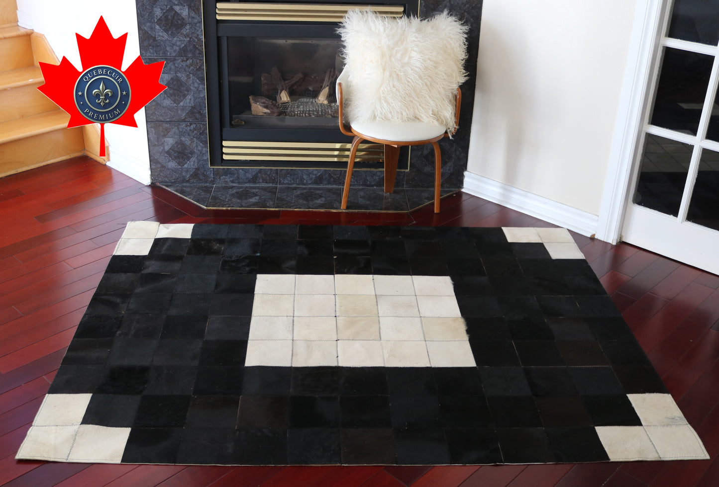 99423 Cowhide rug Patchwork Collection Quebecuir Premium
