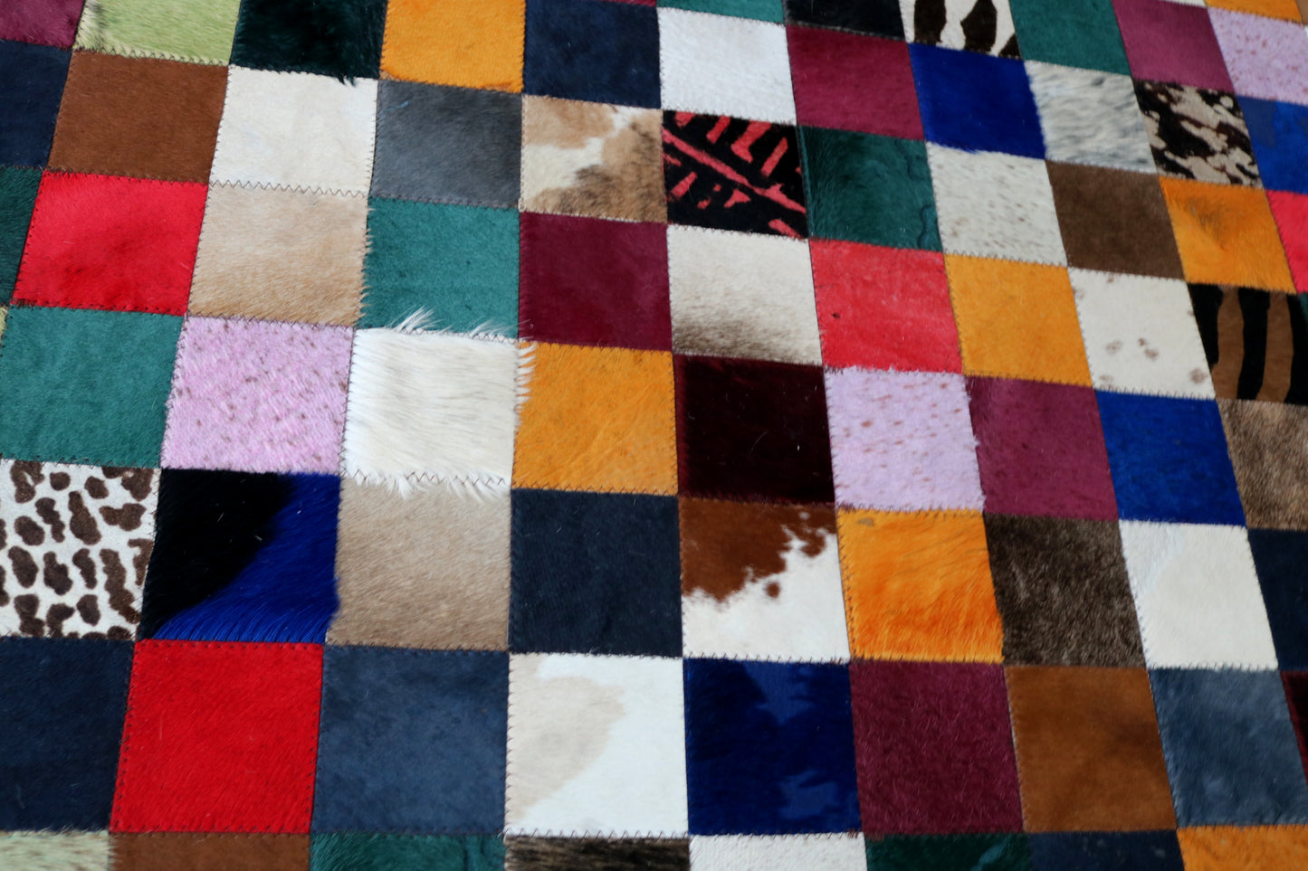 99424 Cowhide rug Patchwork Collection Quebecuir Premium