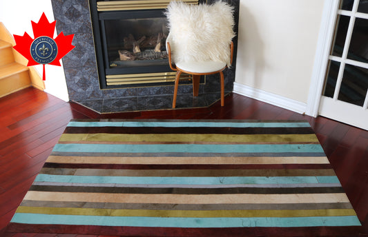 99426 Cowhide rug Patchwork Collection Quebecuir Premium