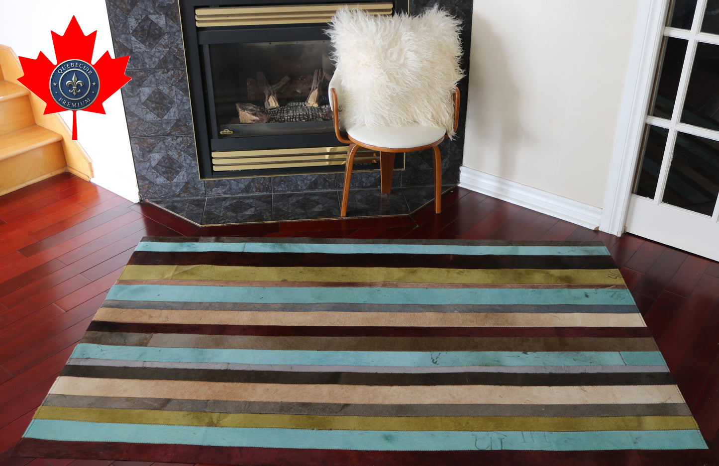 99426 Cowhide rug Patchwork Collection Quebecuir Premium