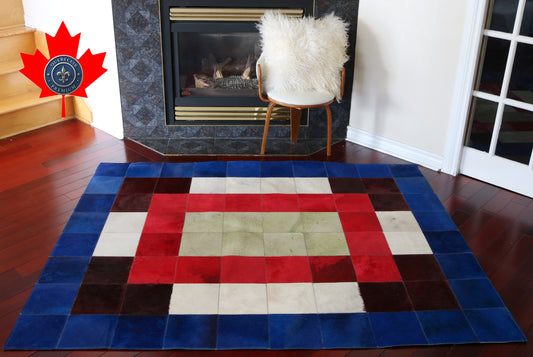 99428 Cowhide rug Patchwork Collection Quebecuir Premium