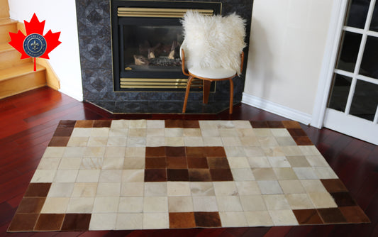 99429 Cowhide rug Patchwork Collection Quebecuir Premium