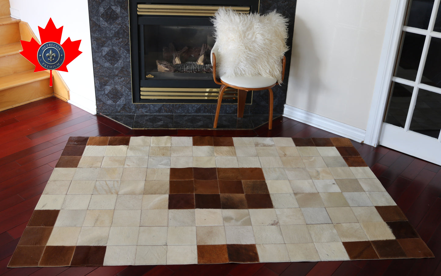 99429 Cowhide rug Patchwork Collection Quebecuir Premium
