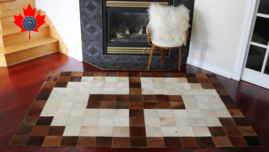99430 Cowhide rug Patchwork Collection Quebecuir Premium