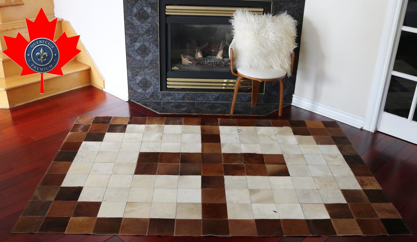 99430 Cowhide rug Patchwork Collection Quebecuir Premium