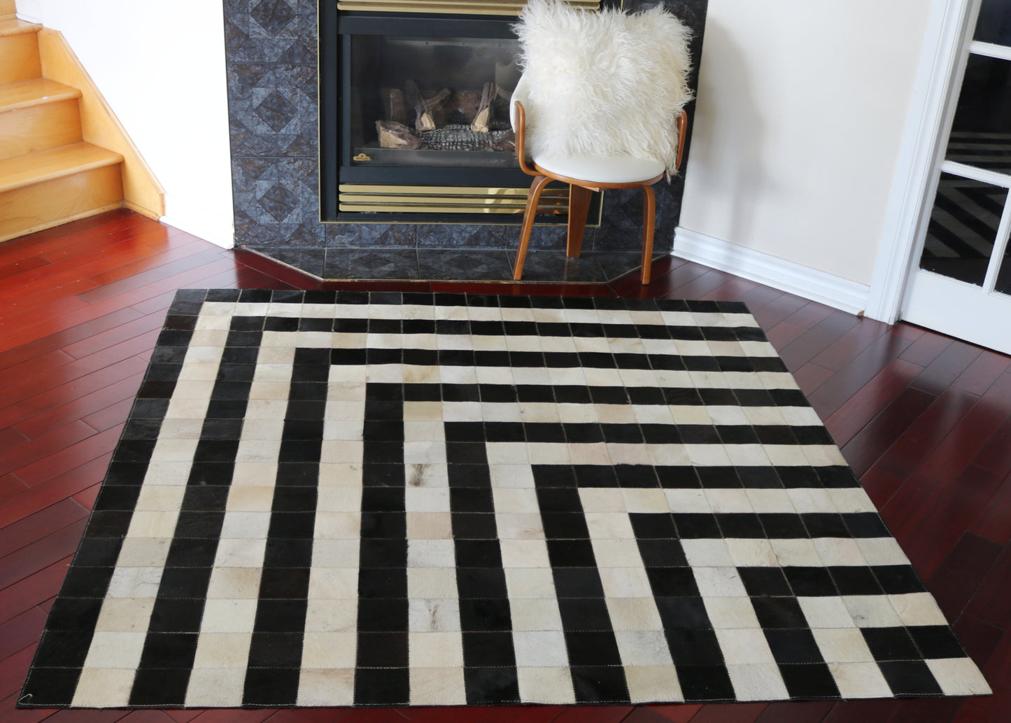 99431 Cowhide rug Patchwork Collection Quebecuir Premium