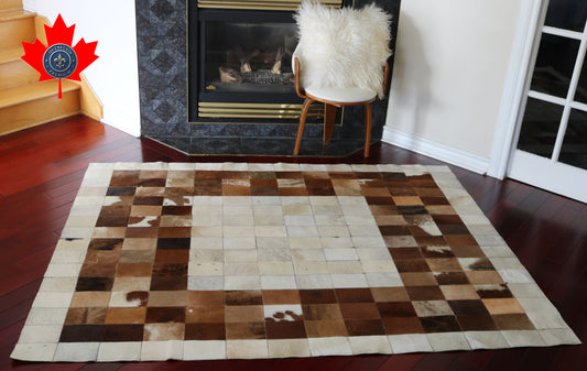 99435 Cowhide rug Patchwork Collection Quebecuir Premium