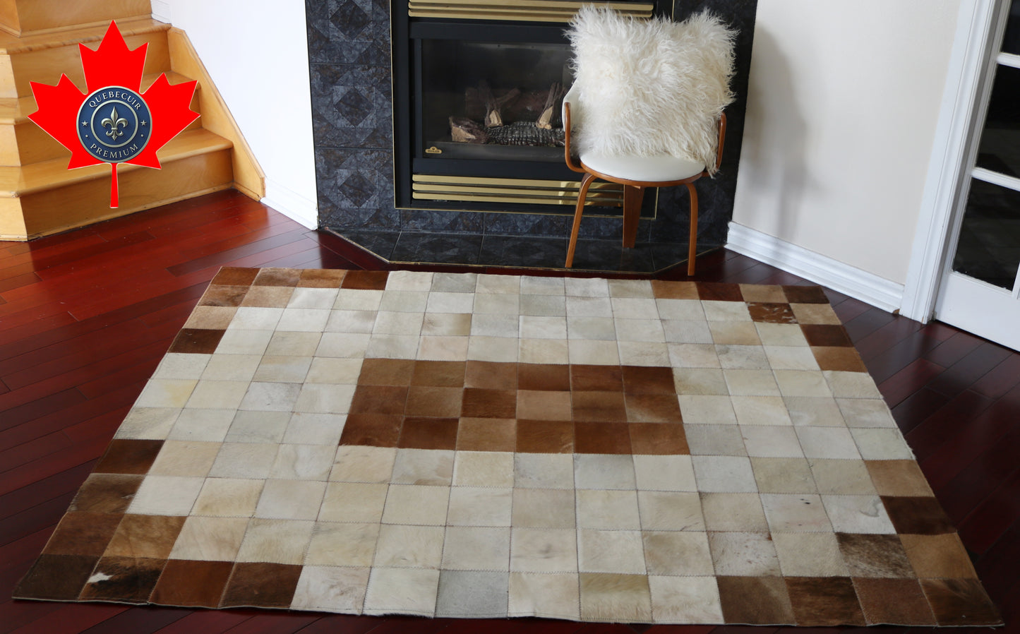 99436 Cowhide rug Patchwork Collection Quebecuir Premium