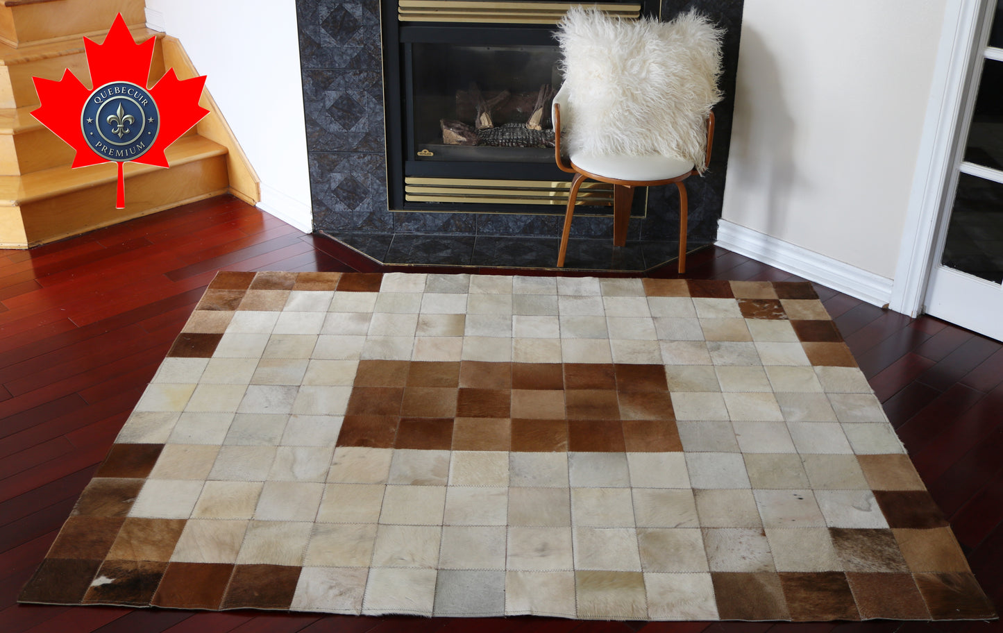 99436 Cowhide rug Patchwork Collection Quebecuir Premium