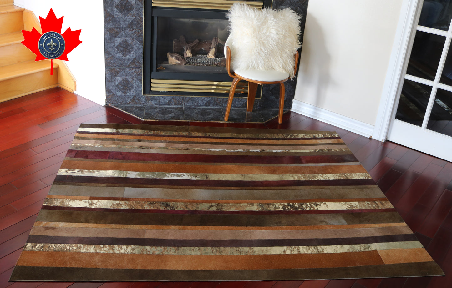 99439 Cowhide rug Patchwork Collection Quebecuir Premium