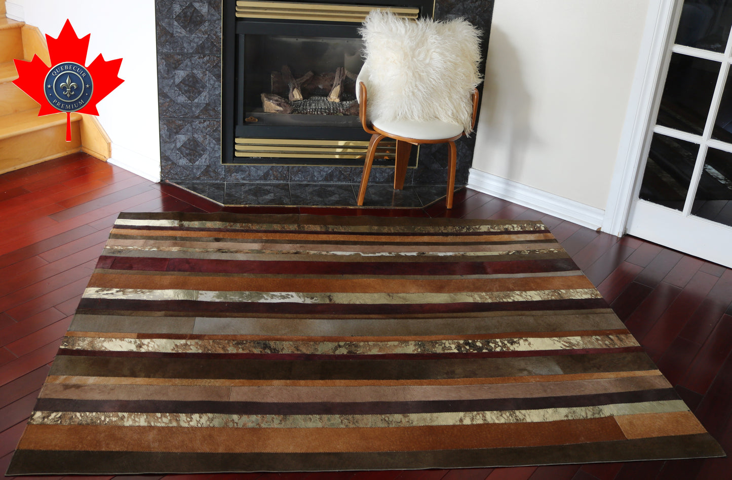 99439 Cowhide rug Patchwork Collection Quebecuir Premium