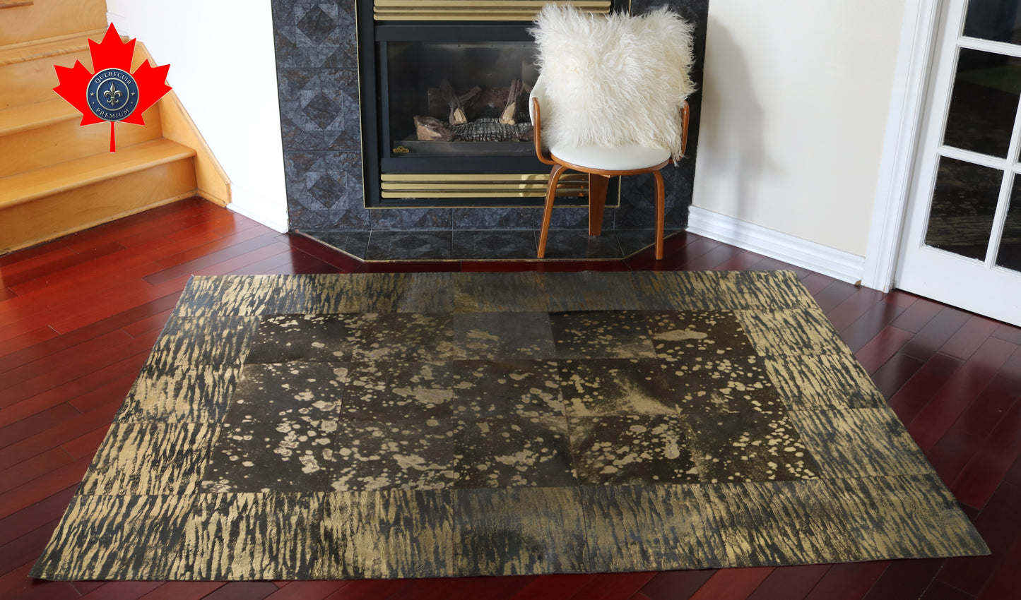 99443 Cowhide rug Patchwork Collection Quebecuir Premium
