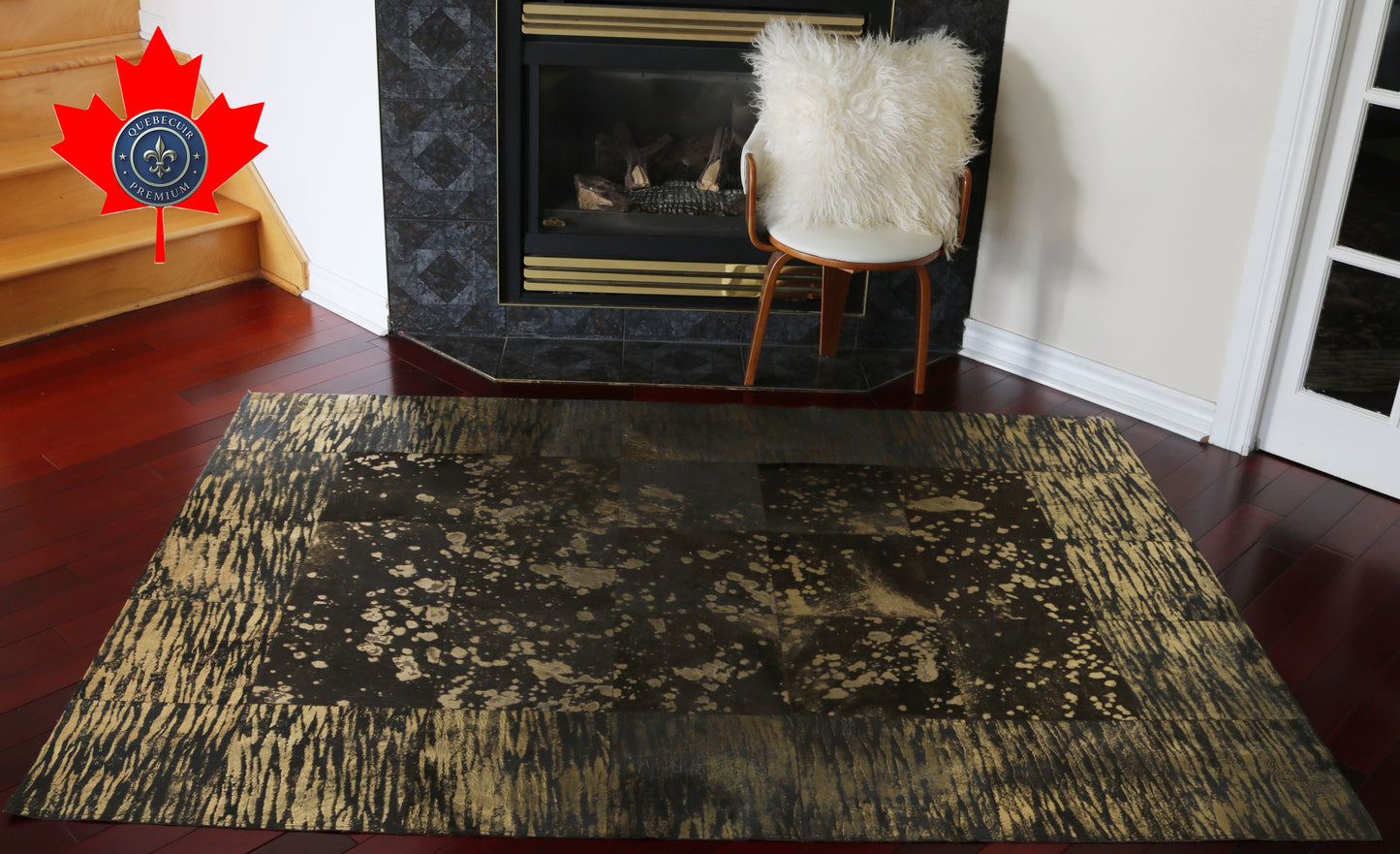 99443 Cowhide rug Patchwork Collection Quebecuir Premium