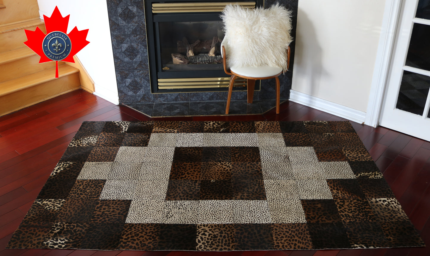99444 Cowhide rug Patchwork Collection Quebecuir Premium