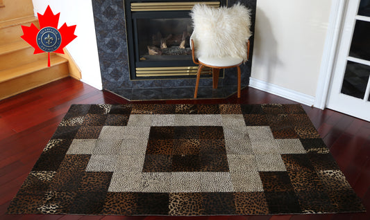 99444 Cowhide rug Patchwork Collection Quebecuir Premium