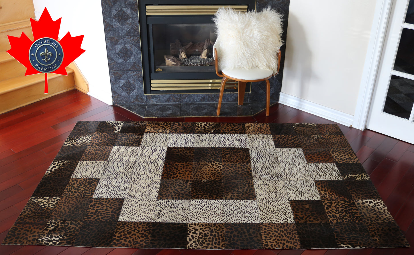 99444 Cowhide rug Patchwork Collection Quebecuir Premium