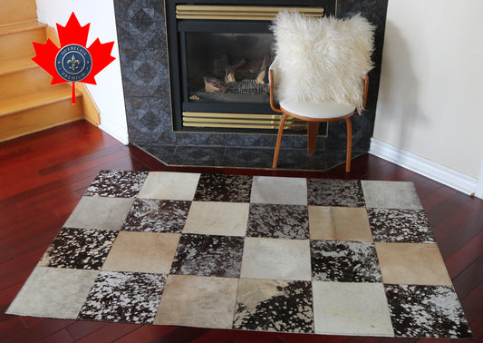 99445 Cowhide rug Patchwork Collection Quebecuir Premium