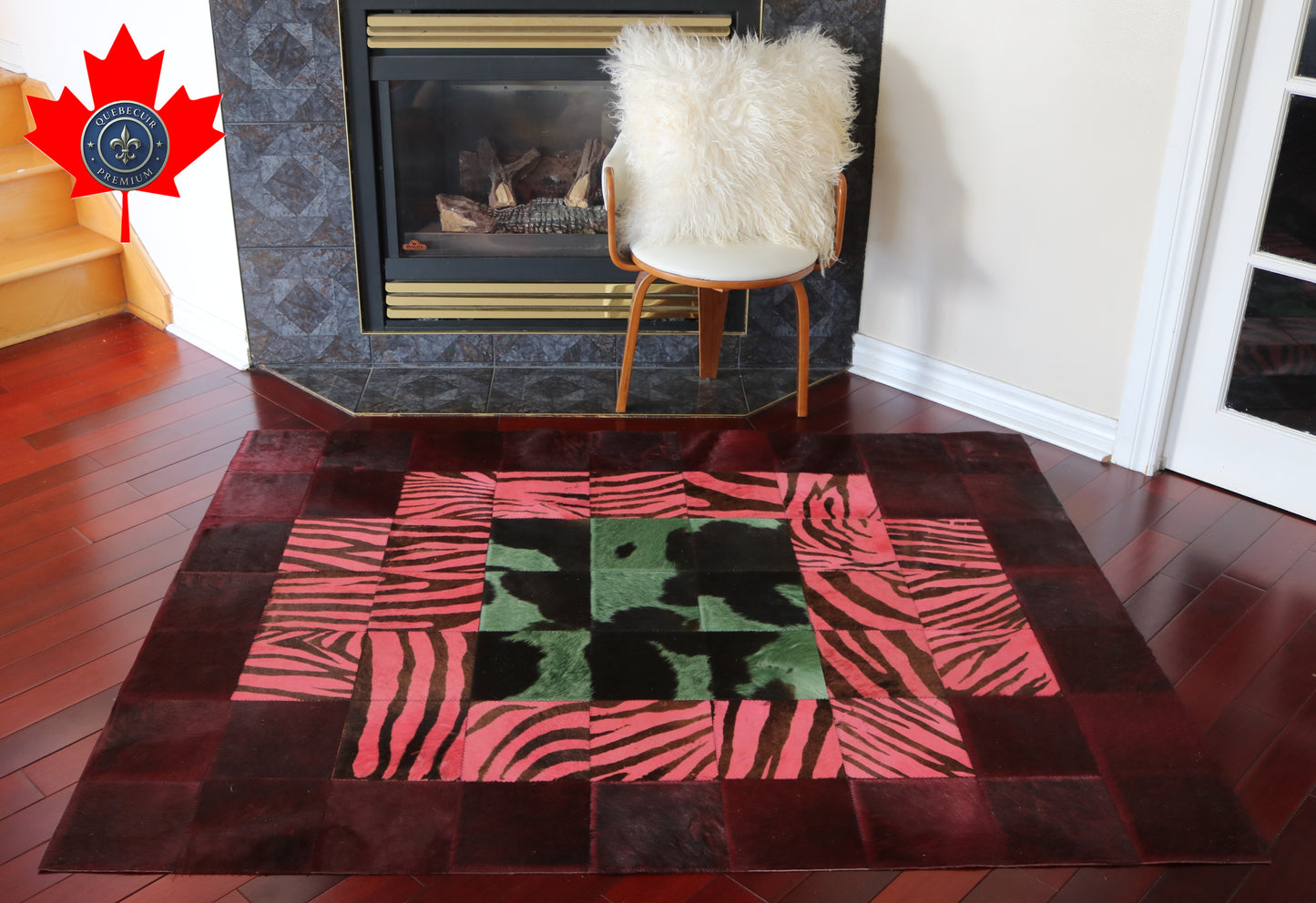 99446 Cowhide rug Patchwork Collection Quebecuir Premium