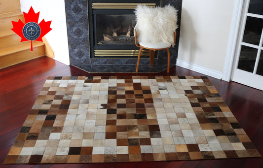 99450 Cowhide rug Patchwork Collection Quebecuir Premium