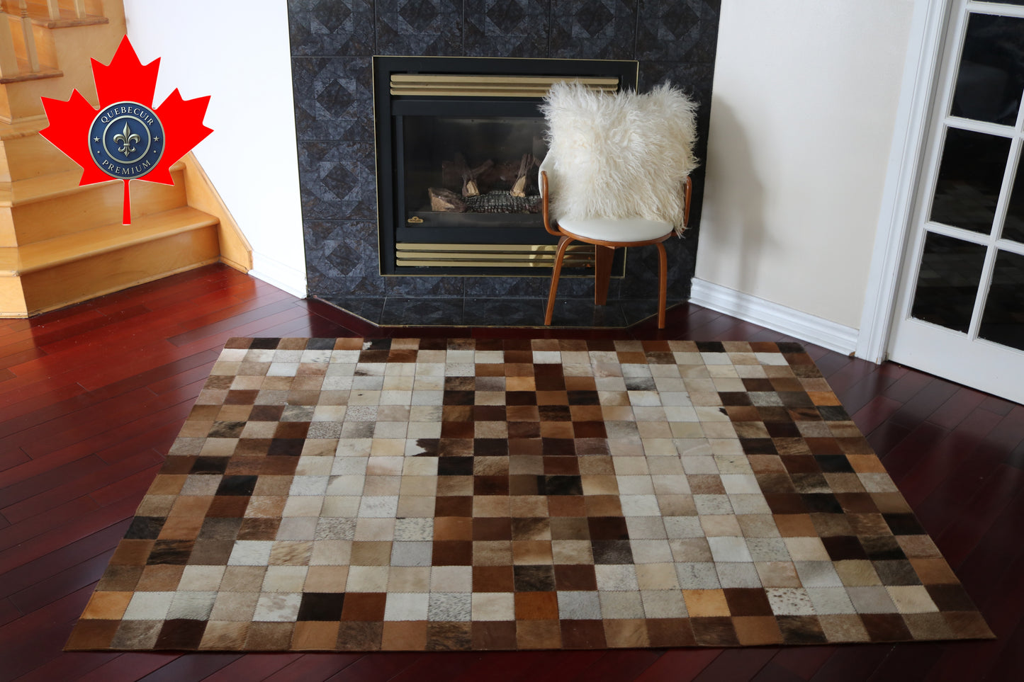 99450 Cowhide rug Patchwork Collection Quebecuir Premium