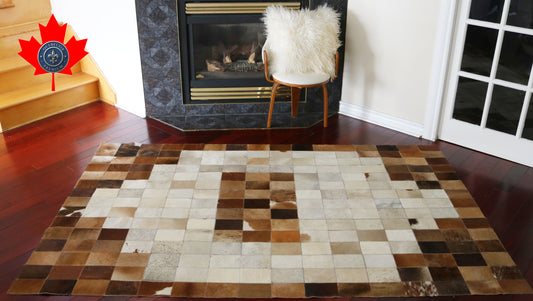 99452 Cowhide rug Patchwork Collection Quebecuir Premium