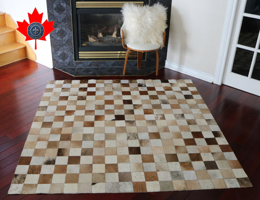 99453 Cowhide rug Patchwork Collection Quebecuir Premium