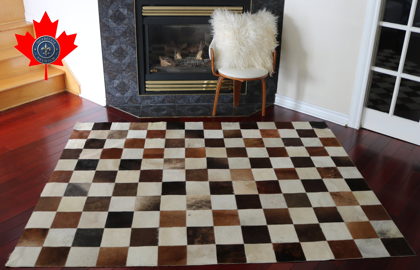 99454 Cowhide rug Patchwork Collection Quebecuir Premium