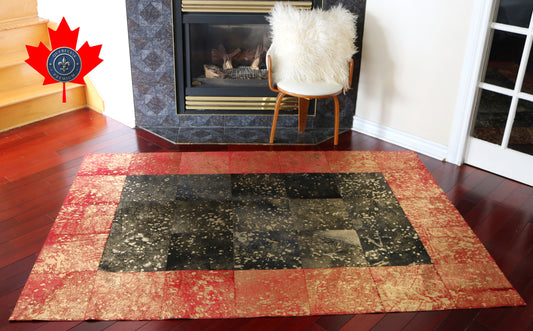 99456 Cowhide rug Patchwork Collection Quebecuir Premium