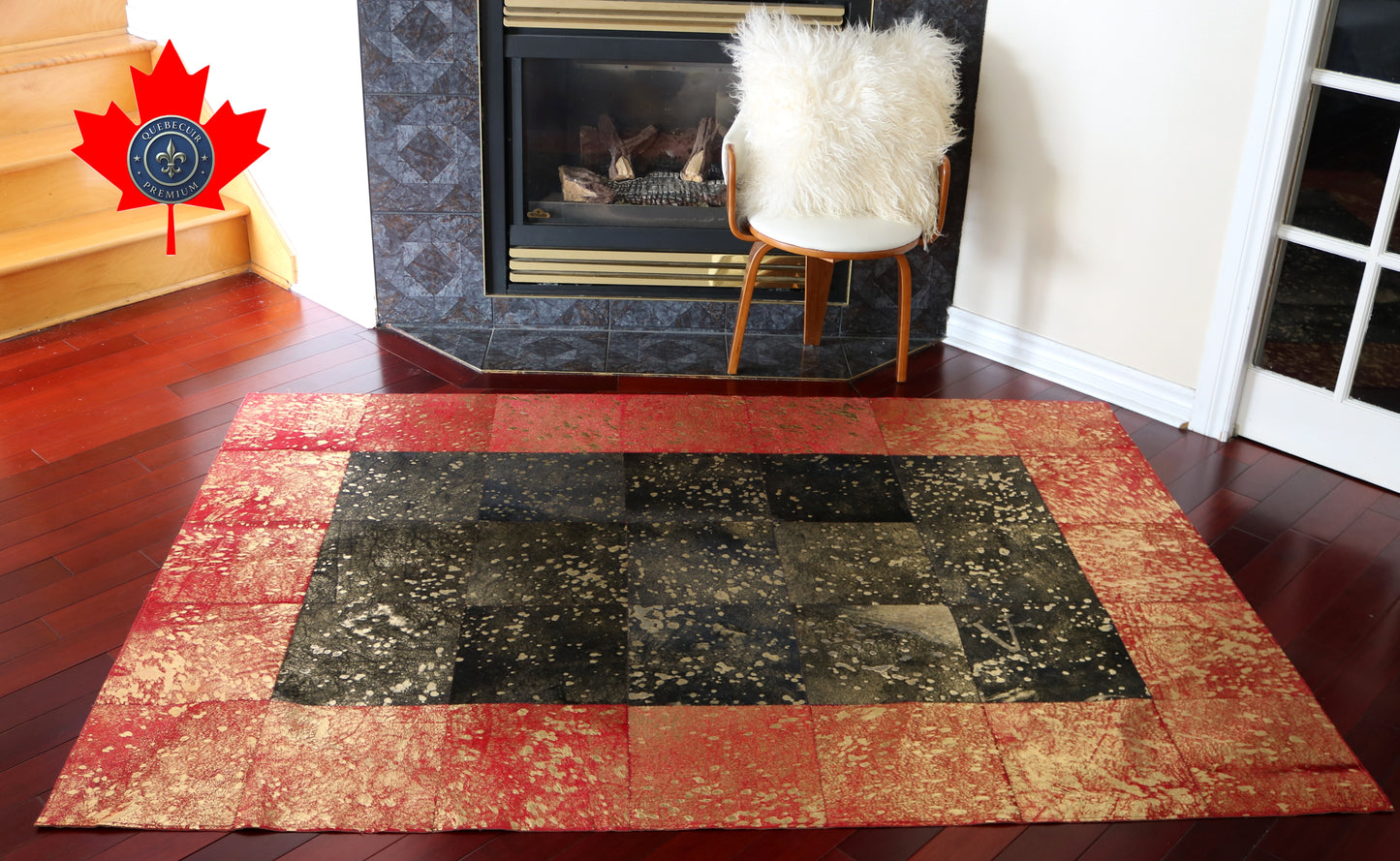 99456 Cowhide rug Patchwork Collection Quebecuir Premium