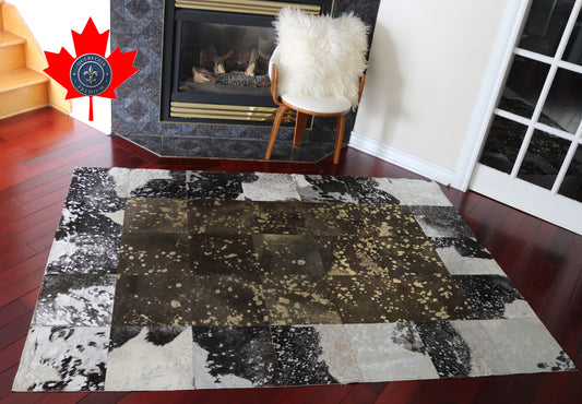 99457 Cowhide rug Patchwork Collection Quebecuir Premium