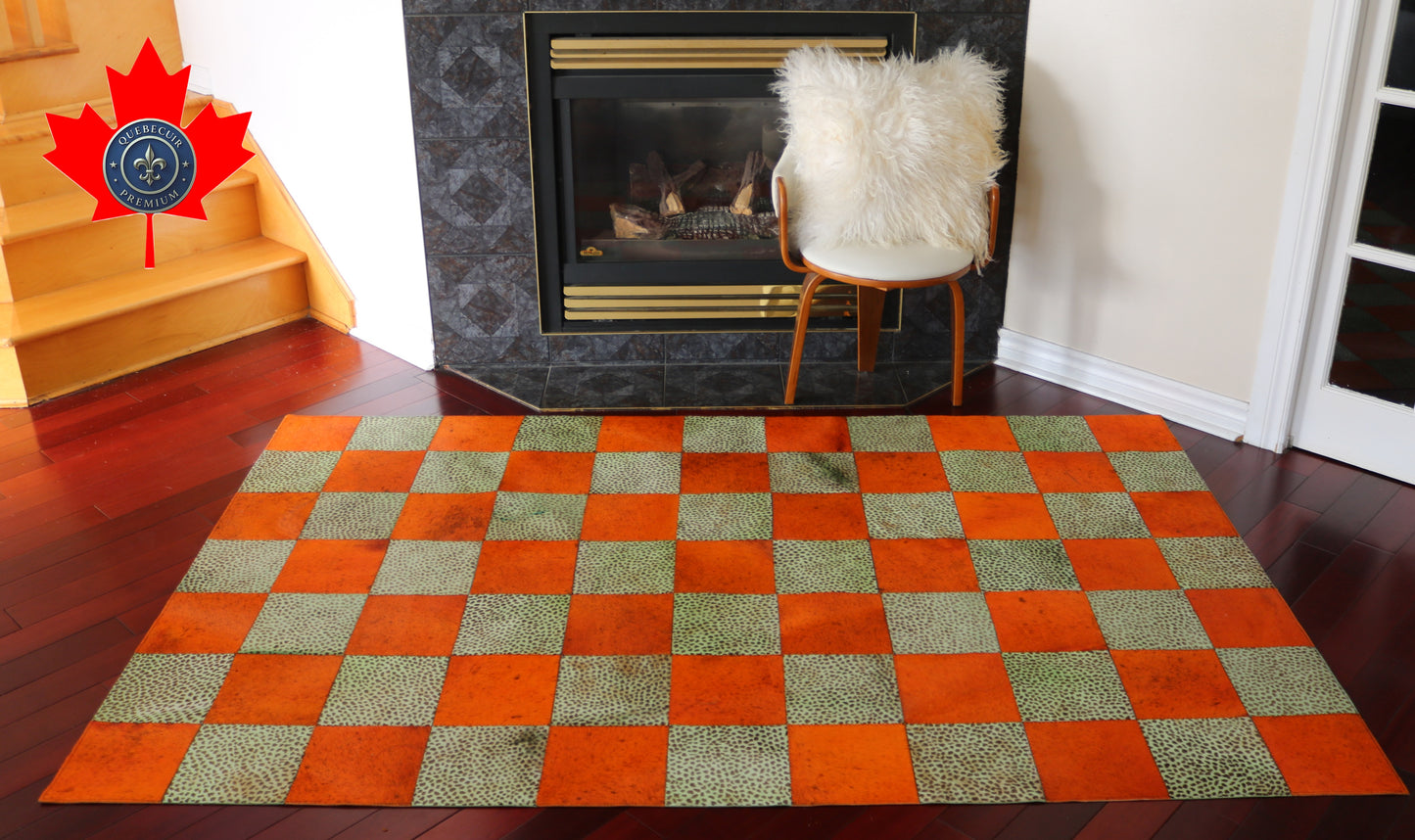 99458 Cowhide rug Patchwork Collection Quebecuir Premium