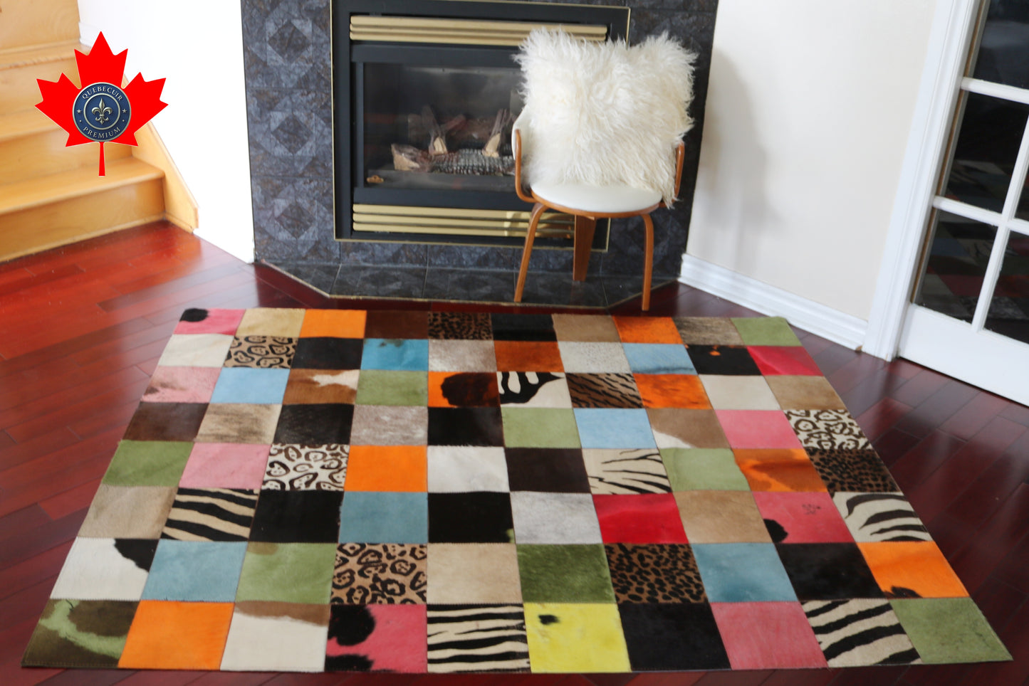 99460 Cowhide rug Patchwork Collection Quebecuir Premium