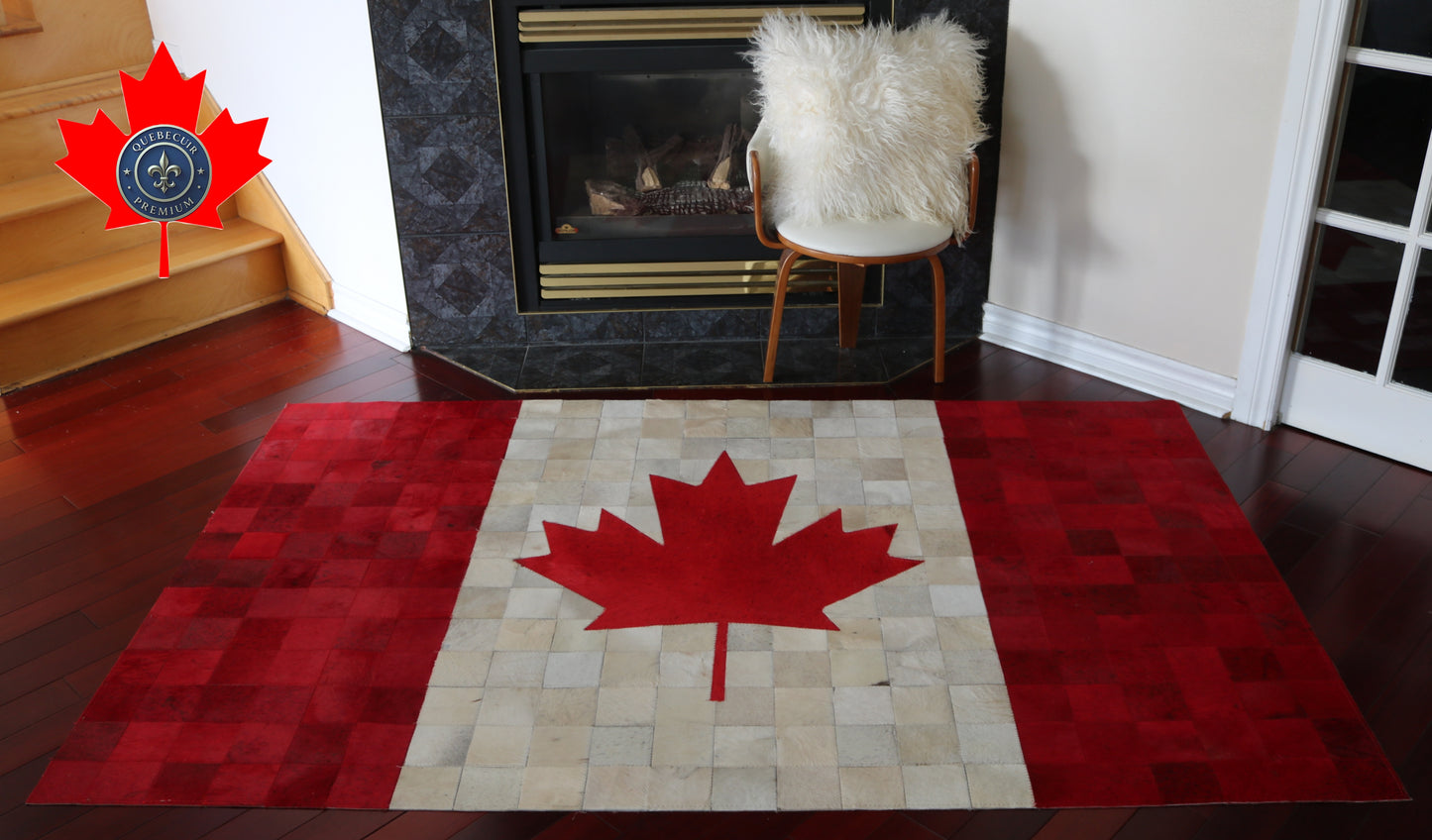 99462 Cowhide rug Patchwork Collection Quebecuir Premium