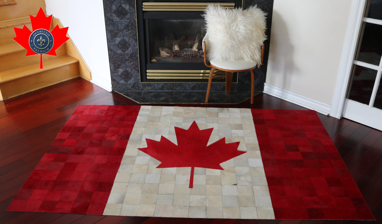 99462 Cowhide rug Patchwork Collection Quebecuir Premium